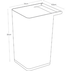 Avis Yamazaki Poubelle en polypropylène et poignée en bois Como.