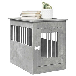 vidaXL Meuble de cage pour chiens gris béton 55x80x68 cm