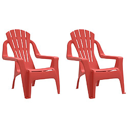 vidaXL Chaises de jardin pour enfants lot de 2 rouge 37x34x44 cm PP