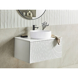 Beliani Meuble de salle de bain 80 x 52 cm blanc ALZIRA