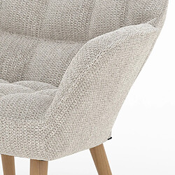 Rendez Vous Deco Fauteuil Simba gris clair pas cher