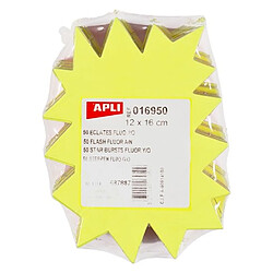 Acheter Etiquettes carton forme éclatée jaune/orange 160 x 120 mm Apli - Boîte de 50