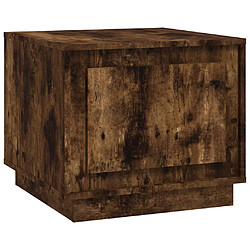 vidaXL Table basse chêne fumé 51x50x44 cm bois d'ingénierie