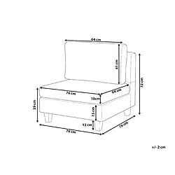 Avis Beliani Module fauteuil en tissu noir pour canapé FEVIK