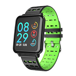 Wewoo Bracelet connecté T2 1.3 pouces Écran couleur TFT IPS Smart IP67 ÉtancheRappel d'appel de soutien / Surveillance du rythme cardiaque / sommeil / Rappel sédentaire / de la pression artérielle / de l'oxygène sanguin Vert