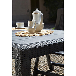 Alter Table de jardin rectangulaire, Made in Italy, 138x78x72 cm, couleur Anthracite pas cher