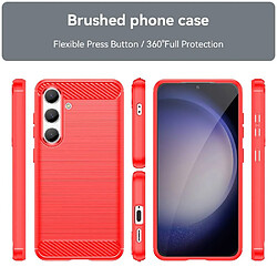 Htdmobiles Coque pour Samsung Galaxy S24 5G - housse etui silicone gel carbone + film ecran - ROUGE