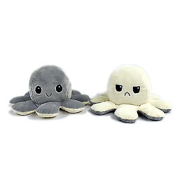 Universal Soft Simulation réversible Poupées de jouets en peluche (beige gris)