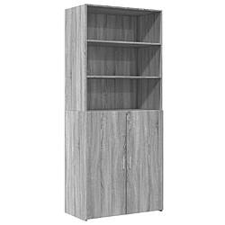 vidaXL Buffet haut sonoma gris 80x42,5x185 cm bois d'ingénierie