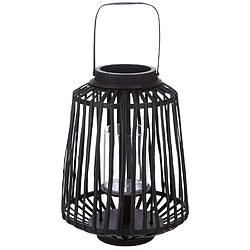 Atmosphera, Createur D'Interieur Lanterne en rotin ethnique Mood - H. 35 cm - Noir