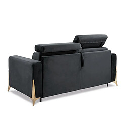 Avis Inside 75 Canapé convertible express 140 ROCHELLE matelas 20 cm sommier lattes velours Velluto anthracite