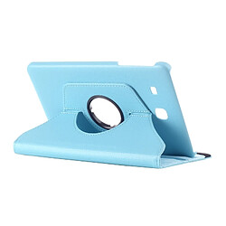 Acheter Wewoo Housse Étui bleu bébé pour Samsung Galaxy Tab E 9.6 Litchi Texture en cuir de rotation de 360 degrés avec support multifonctionnel