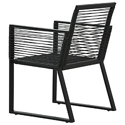 Acheter vidaXL Chaises de jardin lot de 2 Noir Rotin PVC