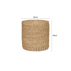 Acheter Lisa Design Jenna - pouf - en jute naturelle