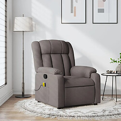 vidaXL Fauteuil de massage inclinable Taupe Tissu