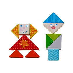 Haba - Jeu d’assemblage Tangram-Mix multicolore