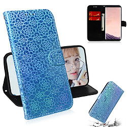 Wewoo Housse Coque Pour Galaxy S8 Plus couleur unie boucle magnétique coloré horizontale étui en cuir PU avec titulaire et fentes cartes et portefeuille et lanière bleu