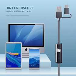 Endoscope 3 en 1 type-c Micro USB 5.5MM Android Mini caméra tuyau voiture Inspection 6 LED étanche pour Smartphone PC