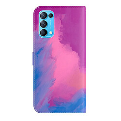 Etui en PU Aquarelle élégante avec support Zixia pour votre Oppo Reno5 4G/5G/Reno5 K/Find X3 Lite