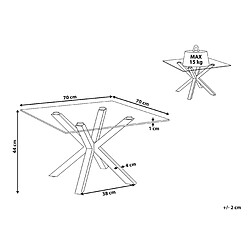 Avis Beliani Table basse Verre de sécurité Argenté STARLIGHT