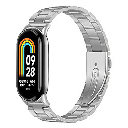 Bracelet Lux En Acier Inoxydable + Outil Phonecare Compatible avec Xiaomi Smart Band 9 - Gris