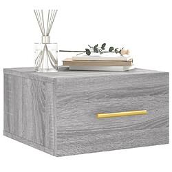 Avis Maison Chic Table de chevet murale,Table de nuit sonoma gris 35x35x20 cm -MN51314