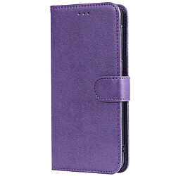 Wewoo Housse Coque Pour Galaxy M30 Étui de protection à rabat horizontal de couleur unie avec support et fentes cartes et portefeuille et cadre photo et lanière violet