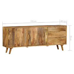 vidaXL Buffet Bois de manguier massif 170x40x70 cm pas cher