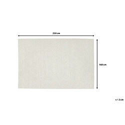 Beliani Tapis blanc en laine 160 x 230 cm ELLEK