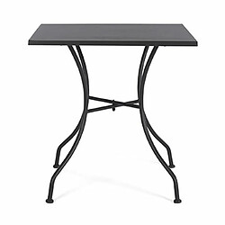 Mes Table de jardin 70x71 cm en métal anthracite - BELIKA