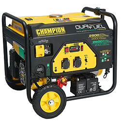 CHAMPION POWER EQUIPMENT Groupe électrogène 2800W hybride essence/gaz CHAMPION Moteur OHV 4T 196 cm³ Démarrage electrique et manuel Autonomie 16h