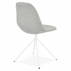 Acheter Paris Prix Chaise Design en Tissu Monica 84cm Gris & Blanc