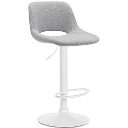 Non Tabouret de bar Camden tissu blanc pas cher