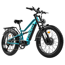 Vélo électrique GUNAI-M2, moteur 2 x 750 W, batterie 48 V 17,5 Ah, pneus 26 x 4,0 pouces, 60 km/h, 55 km