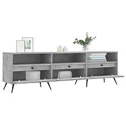 Acheter Maison Chic Meuble TV scandinave - Banc TV pour salon gris béton 150x30x44,5 cm bois d'ingénierie -MN60860