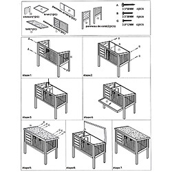 Clapier sur pied 0.41m² vert - cl1007 - HABRITA pas cher