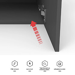 Aica Sanitaire 79,5(L)x45(W)x40(H)cm Meuble salle de bain anthracite 2 portes avec une vasque à suspendre pour un gain d'espace optimal avec un maximum d'espace intérieure.