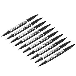 10pcs Stylo Feutre Marqueur Pen Noir de Tatouage à Deux Extrémités - Accessoires à Tatouer / c