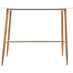 Atmosphera, Createur D'Interieur Table haute design scandinave Roka - L. 120 x H. 105 cm - Blanc