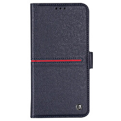 Wewoo Housse Coque Pour iPhone XR GEBEI Etui de protection en cuir à rabat horizontal avec supportlogements cartesportefeuille et cadre photo Bleu