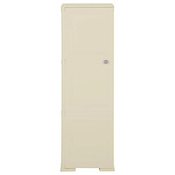 vidaXL Armoire plastique 40x43x125 cm design de bois blanc angora