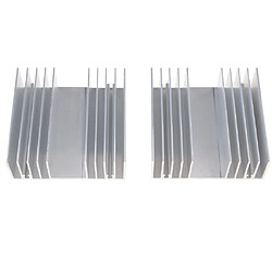 Paquet De 2 Ailerons De Refroidissement En Aluminium, Dissipateur De Chaleur 100 * 33 * 100mm Pour La Lumière D'unité Centrale De Traitem