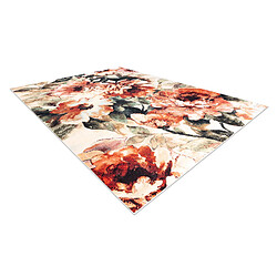 Avis RUGSX Tapis ANTIKA 24 tek, fleurs, feuilles moderne, lavable - terre cuite 120x170 cm