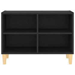 Acheter Maison Chic Meuble TV scandinave avec pieds - Banc TV pour salon en bois massif Noir 69,5x30x50 cm -MN99395