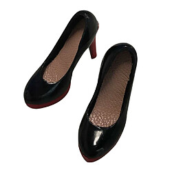 Chaussures à Plateforme à Talons Hauts à L'échelle 1/6 Pour Corps De Figure Féminine De 12 `` Noir + Rouge