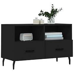 Avis Maison Chic Meuble TV scandinave - Banc TV pour salon Noir 80x36x50 cm Bois d'ingénierie -MN47483