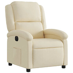 Avis Maison Chic Fauteuil Relax pour salon, Fauteuil inclinable électrique Crème Tissu -GKD65847