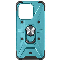 Avizar Coque Bague pour iPhone 15 Plus Bumper Antichoc Série ArmoRing Bump Bleu Clair