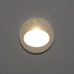 Ledkia Balise Extérieure Murale LED Encastrable 3W Ronde Coney Blanche Blanc chaud 2700K pas cher