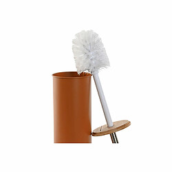 Brosse de salle de wc DKD Home Decor Gris Orange Métal Bambou Moderne (2 Unités)